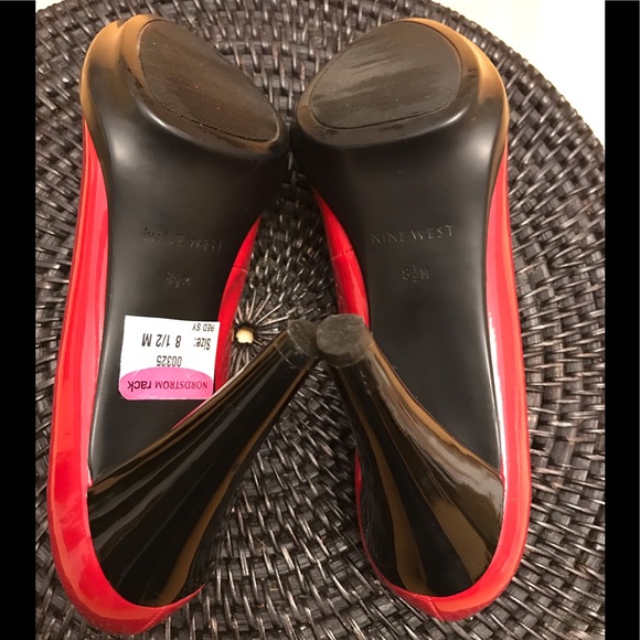 NEW NINE WEST PATENT Sz8.5M HEELS - Picture 5 of 8